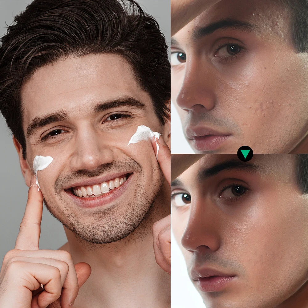 Skin Care for Men Kit Controls Oil Moisturizes Exfoliating Firming Use For Oily Dry Rough Dull Red Skin Gift for men