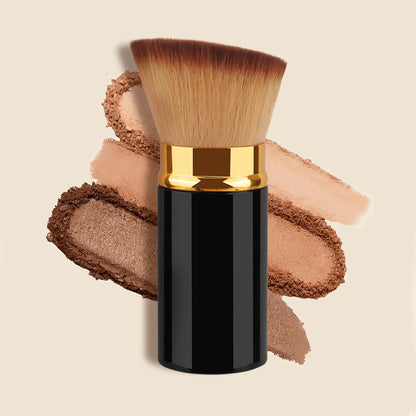 1 Pcs Retractable Makeup Brushes Powder Foundation Blending Blush Brush Make Up Cosmetics Brushes Female Metal Handle Brush