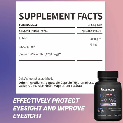lutein and zeaxanthin eye supplement