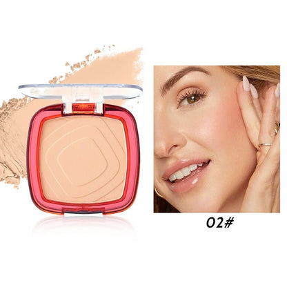 Matte Set Powder Full Coverage Pressed Powder Foundation With Puff Applicator 24H Fresh Wear Weightless Finishing Powder Makeup