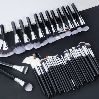 Professional Makeup Brush Set 40Pc Brushes Makeup Kit Synthetic Hair Foundation Power Eyeshadows Blending Beauty Tools