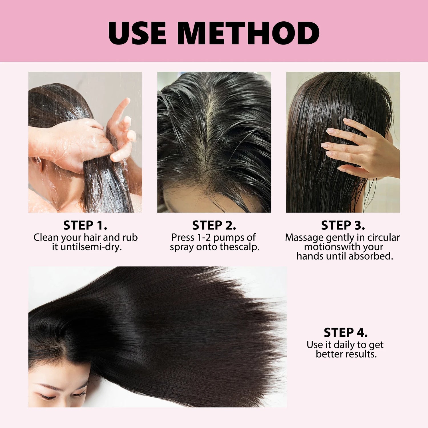 hair nourishing spray for scalp strengthen Hair Follicles