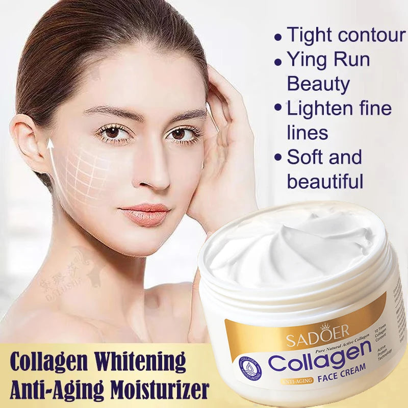 Collagen Skin Care Set Whitening Face Cream Anti-aging Firming Lifting Facial Serum Super Moisturizing Hyaluronic Essence