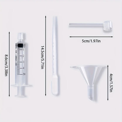 Perfume Supplement Set Funnel, Pipette Dropper &amp; Syringe Kit