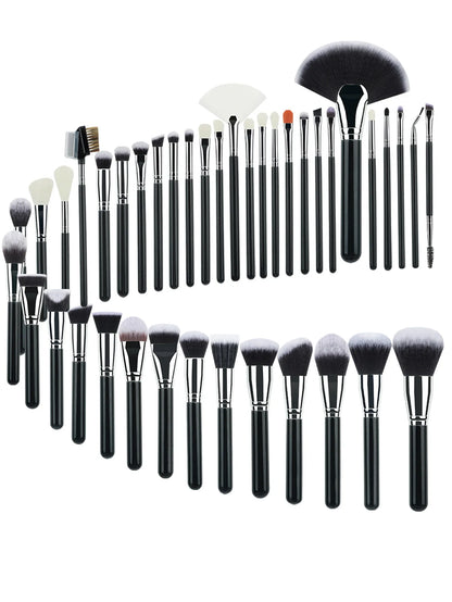 Professional Makeup Brush Set 40Pc Brushes Makeup Kit Synthetic Hair Foundation Power Eyeshadows Blending Beauty Tools