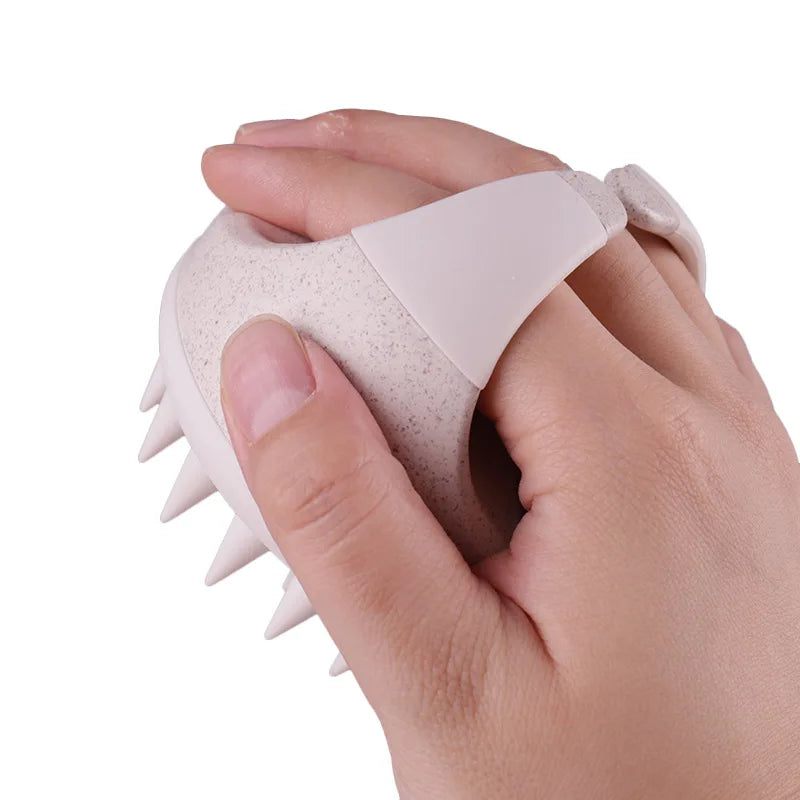 Hair Scalp Massager Shampoo Brush Soft Silicone Shampoo Massage 