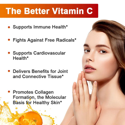 Liposomal Vitamin C Supplement - Easily Absorbed, Fat-Soluble Vitamin C, Antioxidant, Support Immune System, Promote Skin Health